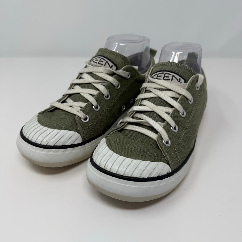 Keen Elsa Canvas Sneakers Women's 7 Olive Green Preppy Summer